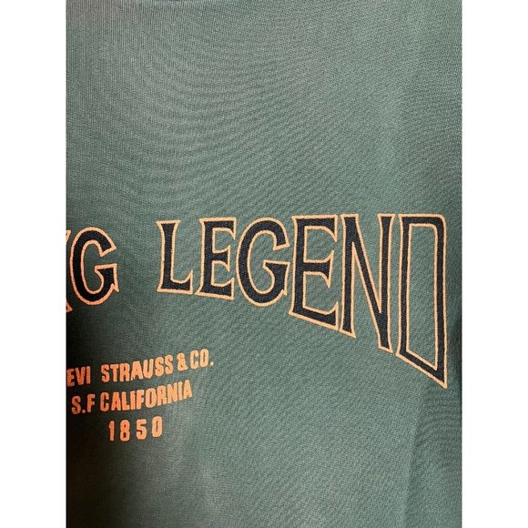Levi's Living Legend Men's Large Green Crewneck Sweatshirt Distressed - Picture 4 of 9